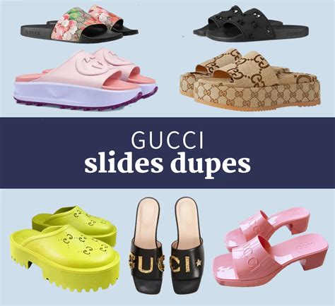 dupe for gucci slides|gucci look alike slides.